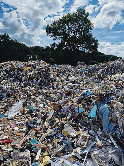 Rubbish dumped on an industrial scale